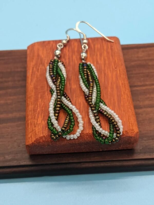 Earrings Twisted Loop handmade by Native American Artist, Adakair